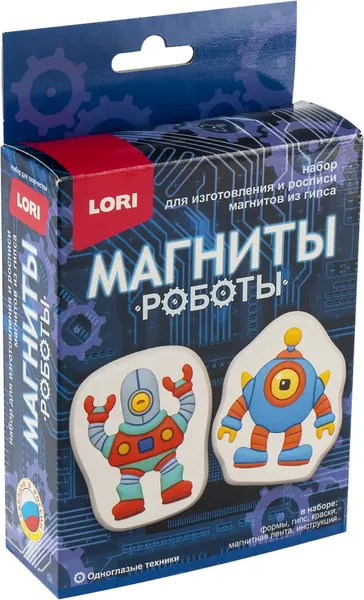 Изображение товара Набор для творчества Lori Магниты из гипса. Одноглазые техники / Пз/Г-056