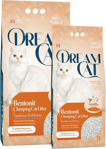 Изображение товара Наполнитель для туалета Dream Cat Бентонитовый Vanilla (10л)