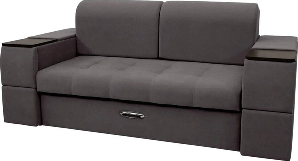 Изображение товара Диван Сириус Лидер-13 НПБ 215x110 (Eva 24 велюр темно-серый)