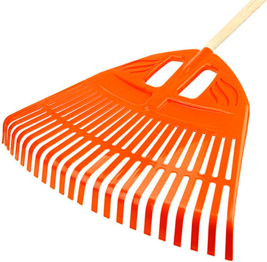 Изображение товара Грабли ЧистоОпт Веерные 23 зуба (с черенком, оранжевый)
