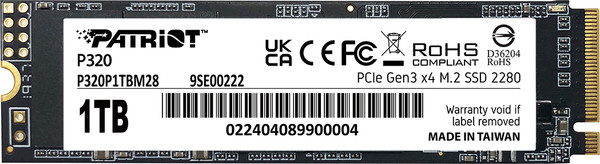 Изображение товара SSD диск Patriot P320 1TB M2 (P320P1TBM28)