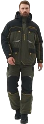 Изображение товара Костюм для охоты и рыбалки Huntsman Канада V2 -35°C Исландия (р.52-54/182-188, хаки/черный)