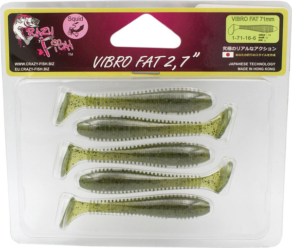 Изображение товара Мягкая приманка Crazy Fish Vibro fat 2.7 / 1-71-16-6