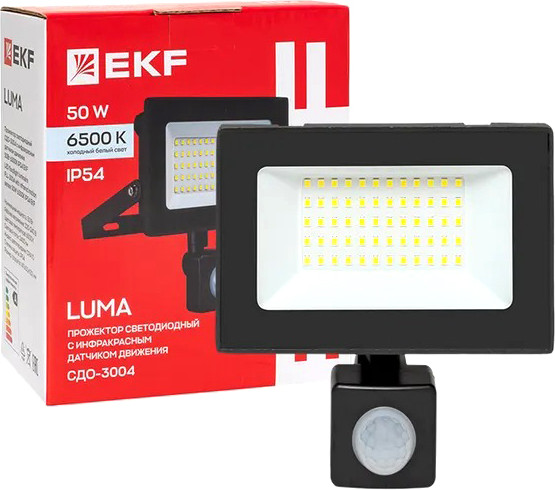 Изображение товара Прожектор EKF СДО-3004 50Вт 6500К IP54 / FLL-3004-50D-6500