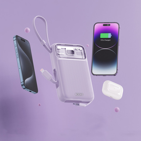Изображение товара Портативное зарядное устройство XO PR243 10000mAh (фиолетовый)