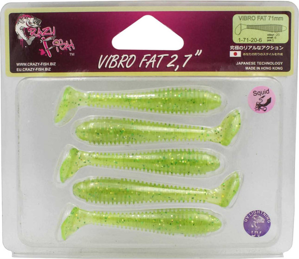 Изображение товара Мягкая приманка Crazy Fish Vibro fat 2.7 / 1-71-20-6