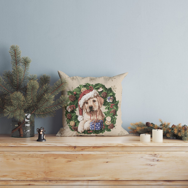 Изображение товара Подушка декоративная Samsara Home Песик в венке Пд4040Нг-12а