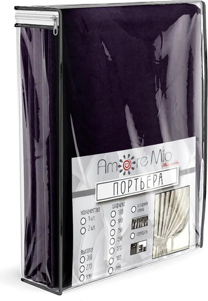 Изображение товара Штора Amore Mio Вельвет Canvas-051 200x270 / 92073 (сиреневый)