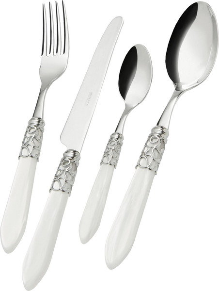 Изображение товара Набор столовых приборов Bugatti Melodia MLC1M-F6050 (24пр, хром/белый)