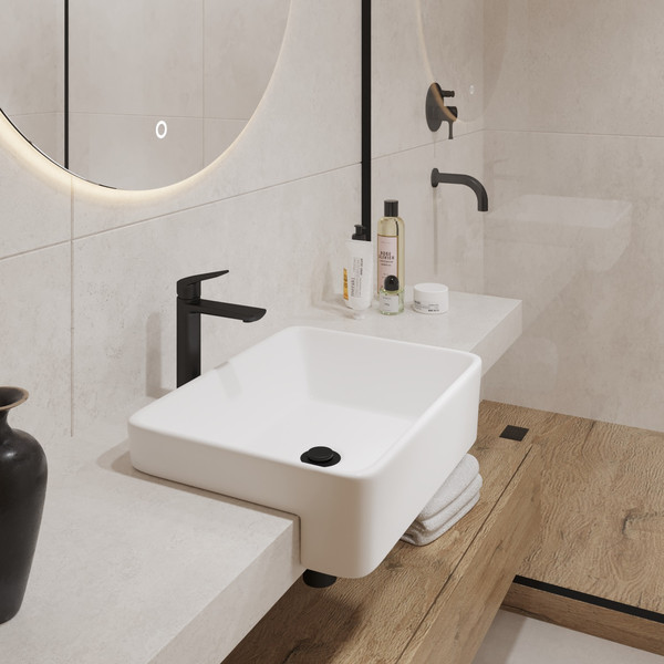 Изображение товара Умывальник Lauter 21675 + клапан 21190G + сифон 21635G (золото)