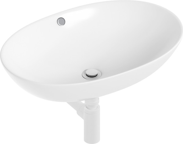 Изображение товара Умывальник Lauter 21709 + клапан 21190W + сифон 21635W (белый матовый)