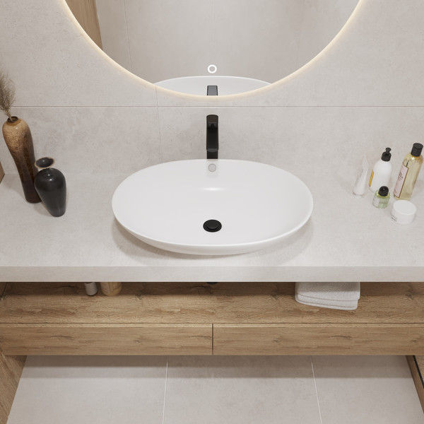 Изображение товара Умывальник Lauter 21709 + клапан 21190G + сифон 21635G (золото)