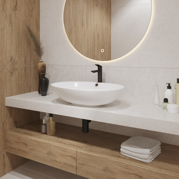 Изображение товара Умывальник Lauter 21709 + клапан 21190G + сифон 21635G (золото)