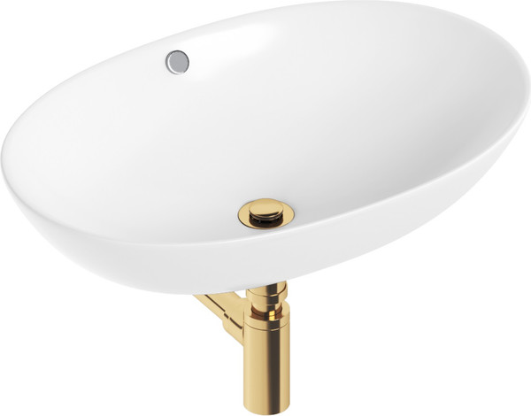 Изображение товара Умывальник Lauter 21709 + клапан 21190G + сифон 21635G (золото)
