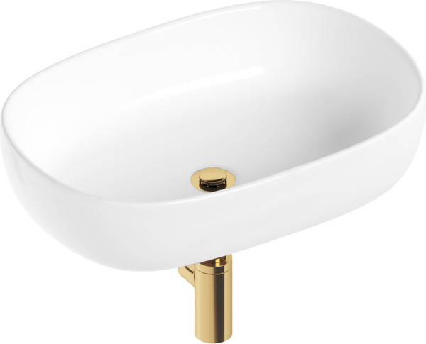 Изображение товара Умывальник Lauter 21836 + клапан 21190G + сифон 21635G (золото)