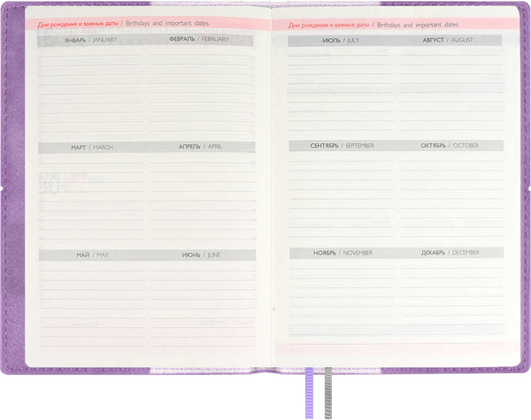 Изображение товара Ежедневник Escalada Шеврет 2025 / 67059 (128л, сиреневый)