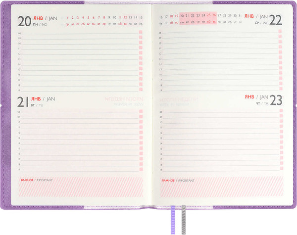 Изображение товара Ежедневник Escalada Шеврет 2025 / 67059 (128л, сиреневый)