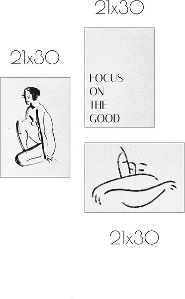 Изображение товара Постеры Citydecor Body 8 (3шт, 21x30)