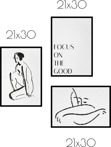 Изображение товара Постеры Citydecor Body 8 (3шт, 21x30)