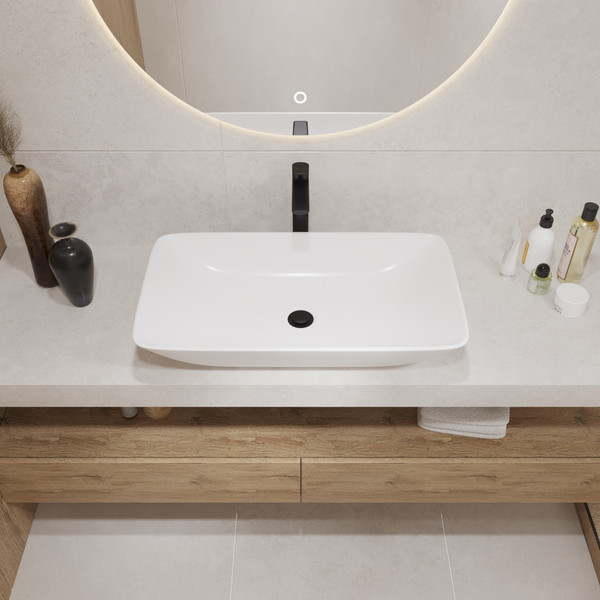 Изображение товара Умывальник Lauter 21886 + клапан 21190G + сифон 21635G (золото)