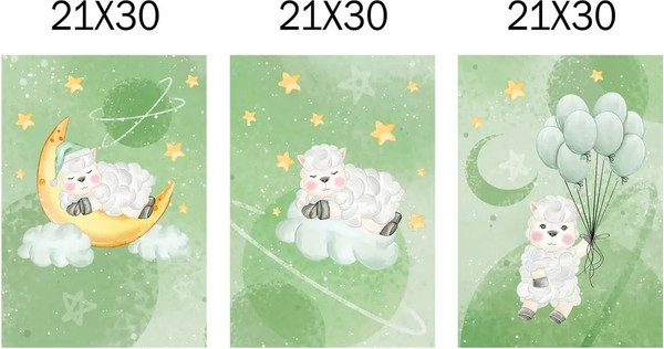 Изображение товара Постеры Citydecor Овечки 33 (3шт, 21x30)