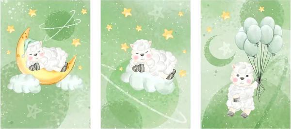 Изображение товара Постеры Citydecor Овечки 33 (3шт, 21x30)