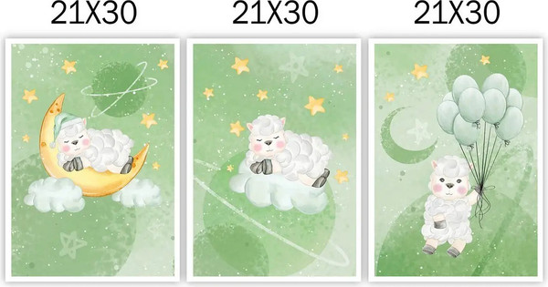Изображение товара Постеры Citydecor Овечки 33 (3шт, 21x30)