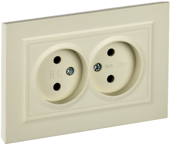 Изображение товара Розетка IEK Brite BR-R20-10-K10-F (бежевый)