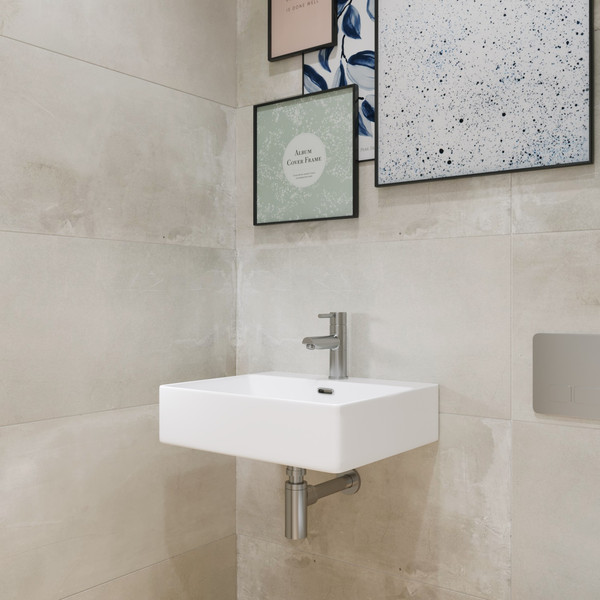 Изображение товара Умывальник Lauter 21478 + клапан 9229832 + сифон 21635B (черный матовый)