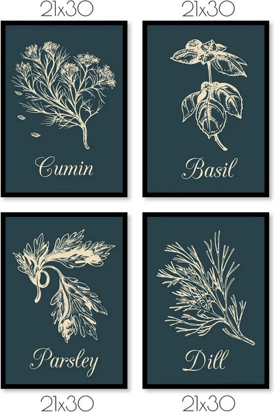 Изображение товара Постеры Citydecor Специи 3 (4шт, 21x30)