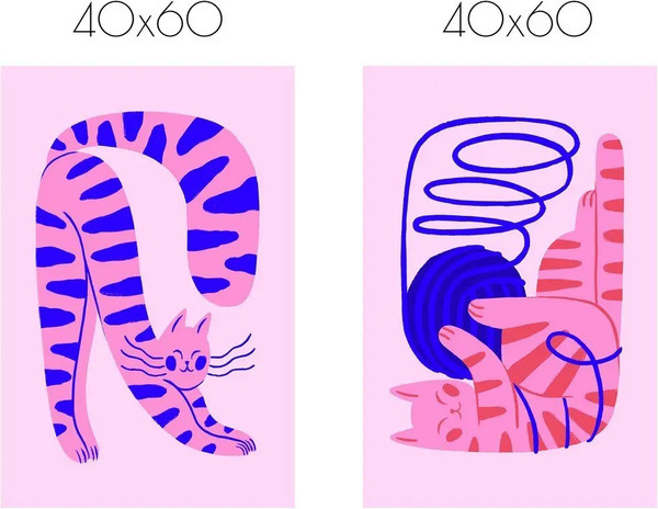 Изображение товара Постеры Citydecor Котик 11 (2шт, 40x60)