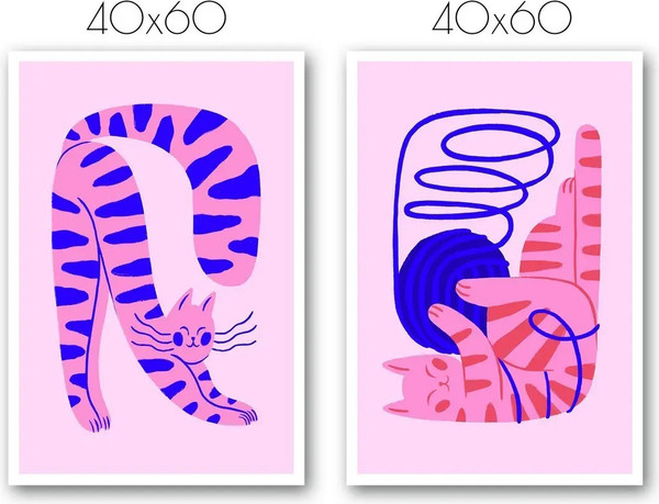 Изображение товара Постеры Citydecor Котик 11 (2шт, 40x60)