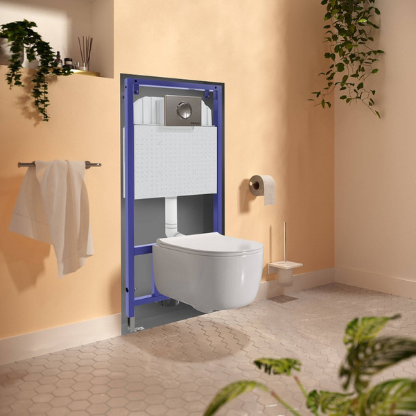 Изображение товара Унитаз подвесной с инсталляцией Saniteco KW-9010W + 525 040000 + L3 040013