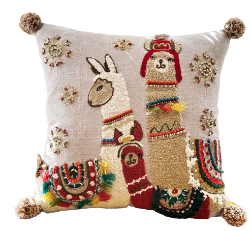 Изображение товара Чехол на подушку Arya Cheerful Llamas 45x45 (разноцветный)