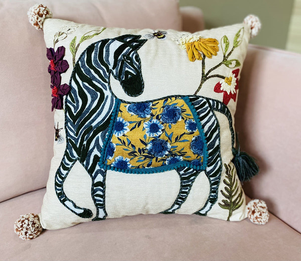 Изображение товара Чехол на подушку Arya Ethnic Zebra 45x45 (разноцветный)