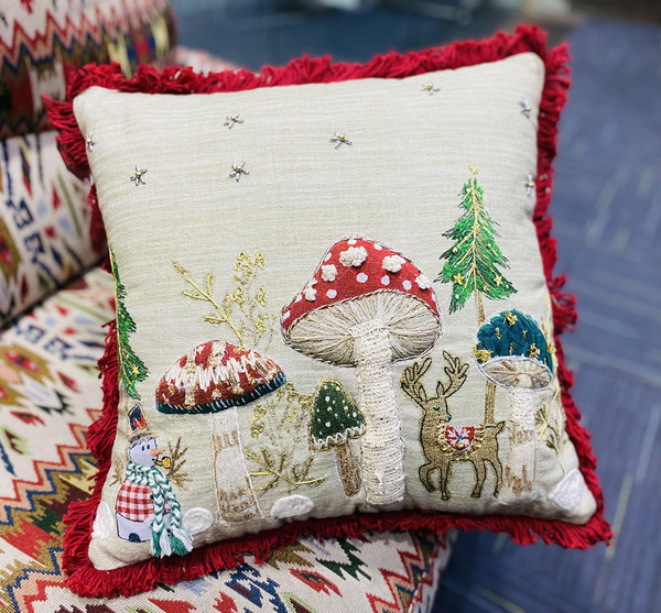 Изображение товара Чехол на подушку Arya Holly Mushrooms 45x45 (разноцветный)