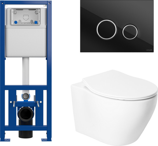 Изображение товара Унитаз подвесной с инсталляцией Saniteco KW-99046 + 64117 + S-IN-MZ-LINK_PRO