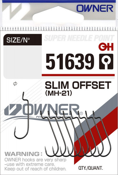 Изображение товара Набор крючков рыболовных Owner Slim Offset MH-23 BC №8 / 51639-08 (9шт)