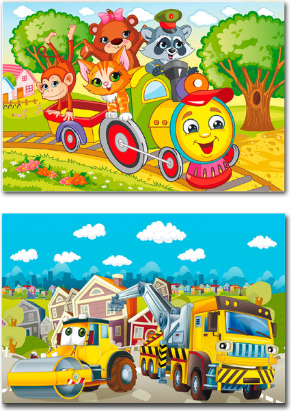 Изображение товара Набор пазлов Topgame Сказочный паровозик. Ремонт дороги №29 / 02172