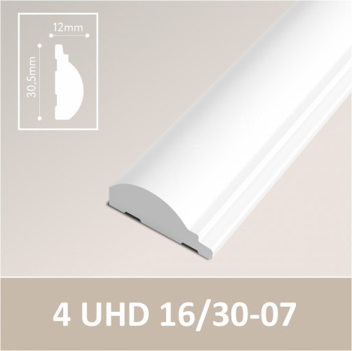 Изображение товара Профиль для стеновой панели SOLID 4 UHD 16/30-07 (2.8м, белый)