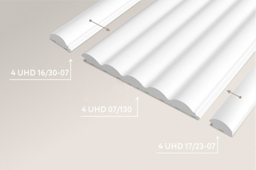 Изображение товара Профиль для стеновой панели SOLID 4 UHD 17/23-07 (2.8м, белый)