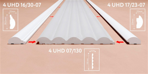 Изображение товара Профиль для стеновой панели SOLID 4 UHD 17/23-07 (2.8м, белый)