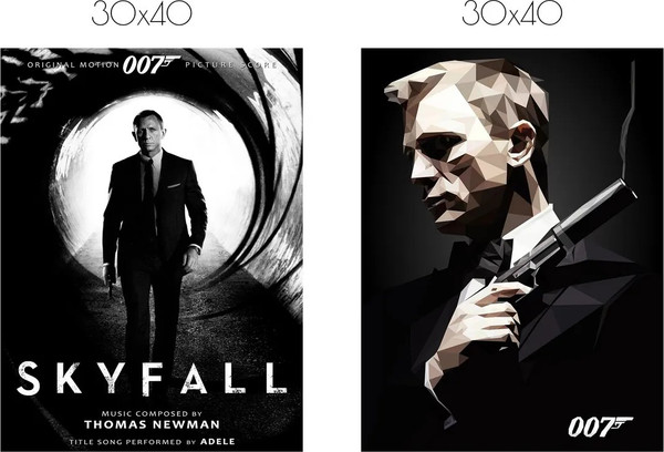 Изображение товара Постеры Citydecor Джеймс Бонд 2 (2шт, 30x40)