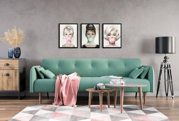 Изображение товара Постеры Citydecor Дамочки 1 (3шт, 30x40)