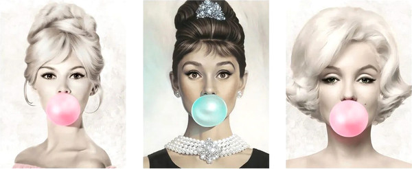 Изображение товара Постеры Citydecor Дамочки 1 (3шт, 30x40)