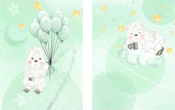 Изображение товара Постеры Citydecor Овечки 31 (2шт, 30x40)