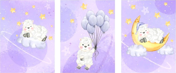 Изображение товара Постеры Citydecor Овечки 32 (3шт, 30x40)