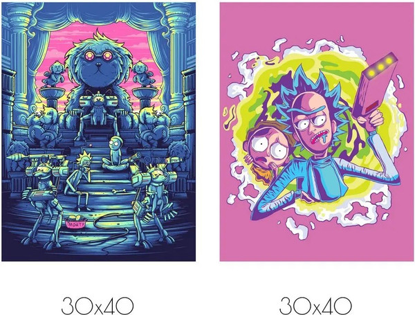Изображение товара Постеры Citydecor Рик и Морти 1 (2шт, 30x40)