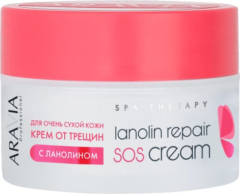 Изображение товара Крем для рук Aravia Professional С ланолином от трещин Lanolin Repair SOS Cream (150мл)
