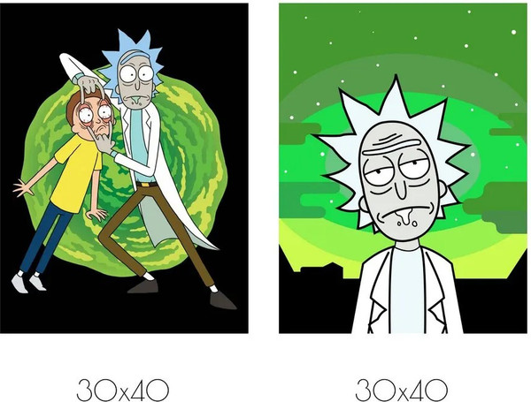 Изображение товара Постеры Citydecor Рик и Морти 5 (2шт, 30x40)